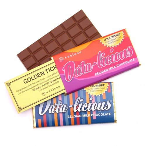 Golden Ticket Chocolate Bars in Full Colour Wrapper.